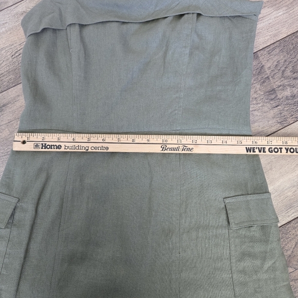SO Womens Size 9 Olive Green Sleeveless Dress With Pockets - Picture 9 of 11